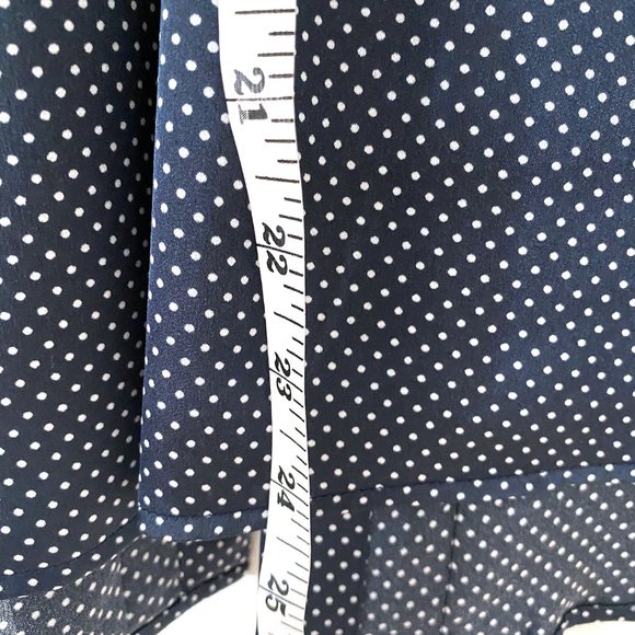 Banana Republic navy blue polka dot blouse - Picture 9 of 9